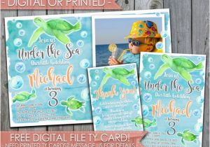 Sea Turtle Birthday Invitations Sea Turtle Birthday Invitation Sea Turtle Birthday Party