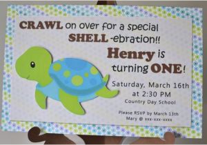 Sea Turtle Birthday Invitations Turtle Baby Shower Invitation or First Birthday Party Package