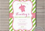 Sea Turtle Birthday Invitations Turtle Birthday Invitation Turtle Invite Turtle Party