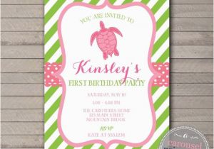 Sea Turtle Birthday Invitations Turtle Birthday Invitation Turtle Invite Turtle Party