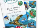 Sea Turtle Birthday Invitations Under the Sea Ocean Sea Turtle Printable Birthday Party