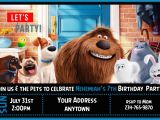 Secret Life Of Pets Birthday Party Invitations 12 the Secret Life Of Pets Birthday Party Invitations