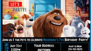 Secret Life Of Pets Birthday Party Invitations 12 the Secret Life Of Pets Birthday Party Invitations