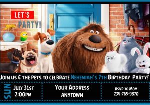 Secret Life Of Pets Birthday Party Invitations 12 the Secret Life Of Pets Birthday Party Invitations