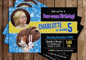 Secret Life Of Pets Birthday Party Invitations Novel Concept Designs the Secret Life Of Pets Movie