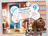 Secret Life Of Pets Birthday Party Invitations Sale Pets Movie theme Birthday Invitation Custom