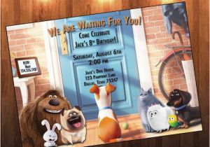 Secret Life Of Pets Birthday Party Invitations Secret Life Of Pets Birthday Invitation by Adrianmariedesigns