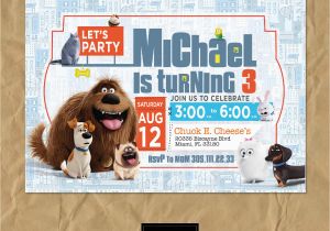 Secret Life Of Pets Birthday Party Invitations Secret Life Of Pets Invitation Secret Life Of Pets Custom