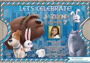 Secret Life Of Pets Birthday Party Invitations the Secret Life Of Pets Birthday Invitation the Secret