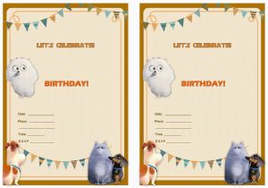 Secret Life Of Pets Birthday Party Invitations the Secret Life Of Pets Birthday Invitations Birthday