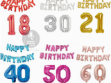 Self Inflating Happy Birthday Banner asda 16 Quot Happy Birthday 30 Quot Age Number Foil Balloons Self