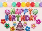 Self Inflating Happy Birthday Banner Card Factory Child Happy Birthday Balloon Set Baby Kids Letters Foil