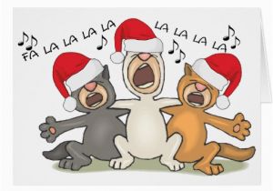 Send A Singing Birthday Card Singing Christmas Cats Card Zazzle
