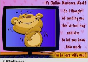 Send A Virtual Birthday Card Virtual Hug and Kiss Free Online Romance Week Ecards