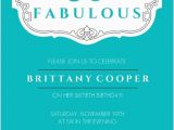 Send Birthday Invitations Online Teal and Fabulous 60th Birthday Invitation Print