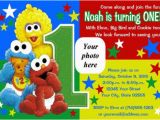 Sesame Street 1st Birthday Photo Invitations Elmo Sesame Street Birthday Party Invitations Drevio