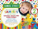 Sesame Street 1st Birthday Photo Invitations Free Sesame Street Birthday Invitations Bagvania Free