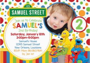 Sesame Street 1st Birthday Photo Invitations Free Sesame Street Birthday Invitations Bagvania Free