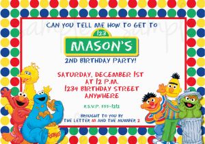 Sesame Street 1st Birthday Photo Invitations Sesame Street 1st Birthday Photo Invitations Lijicinu