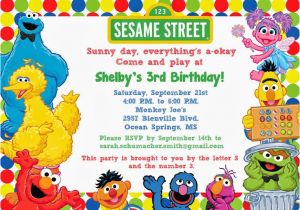 Sesame Street 1st Birthday Photo Invitations Sesame Street 1st Birthday Photo Invitations Lijicinu