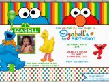 Sesame Street 1st Birthday Photo Invitations Sesame Street Birthday Invitation Photo Invitation