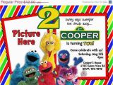 Sesame Street 2nd Birthday Invitations Sesame Street Birthday Quot Sesame Street 2nd Birthday Party