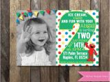 Sesame Street 2nd Birthday Invitations Sesame Street Invitation Elmo Invitation by