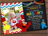 Sesame Street 2nd Birthday Invitations Sesame Street Invitation Elmo Invitation by