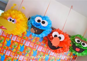 Sesame Street Birthday Decoration Ideas Sesame Street Inspired Party Poms