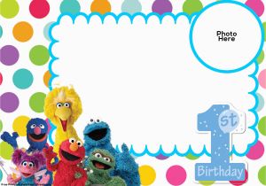 Sesame Street Birthday Invitation Templates Free Sesame Street 1st Birthday Invitation Template Free