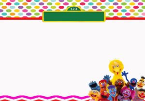 Sesame Street Birthday Invitation Templates Moms Kiddie Party Link Freebie Sesame Street Elmo and