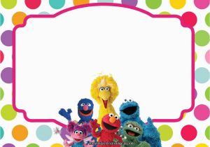 Sesame Street Birthday Invitation Templates Sesame Street All Characters Invitation Template
