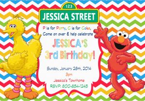 Sesame Street Birthday Invitation Wording Elmo Sesame Street Birthday Party Invitations Drevio