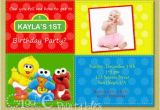 Sesame Street Birthday Invitation Wording Sesame Street 1st Birthday Invitation