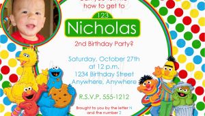 Sesame Street Birthday Invitation Wording Sesame Street Birthday Invitation
