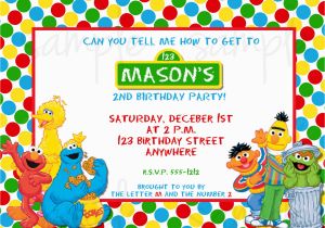 Sesame Street Birthday Invitation Wording Sesame Street Birthday Invitation Sesame Street Invitation