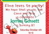 Sesame Street Birthday Invitation Wording Sesame Street Elmo Birthday Party Digital Invitation