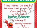 Sesame Street Birthday Invitation Wording Sesame Street Elmo Birthday Party Digital Invitation