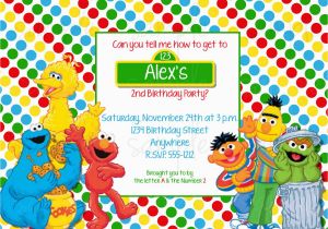 Sesame Street Birthday Invites Sesame Street Birthday Invitation