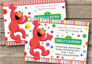 Sesame Street Birthday Party Invitations Personalized Elmo Invitation Birthday Party Personalized by Redapplestudio