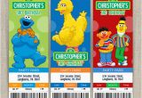 Sesame Street Birthday Party Invitations Personalized Personalized Sesame Street Birthday Ticket Invitation Cards