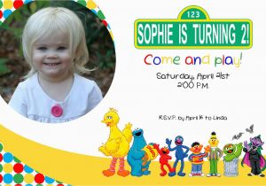 Sesame Street Birthday Party Invitations Personalized Sesame Street 2nd Birthday Invitations Best Party Ideas