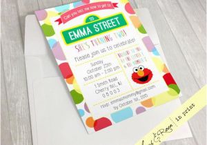 Sesame Street Birthday Party Invitations Personalized Sesame Street Elmo Birthday Invitation Boy Girl Version