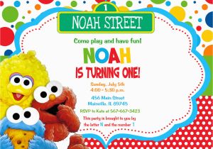 Sesame Street First Birthday Invitations Baby Elmo Invitations Oxyline 11484b4fbe37