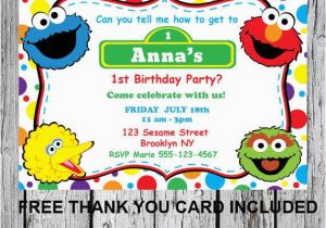 Sesame Street First Birthday Invitations Printable Sesame Street Invitation Diy Invitation Elmo