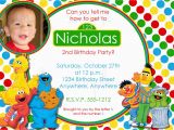 Sesame Street Photo Birthday Invitations Sesame Street Birthday Invitation