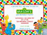 Sesame Street Photo Birthday Invitations Sesame Street Birthday Invitation Sesame Street Invitation