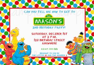 Sesame Street Photo Birthday Invitations Sesame Street Birthday Invitation Sesame Street Invitation