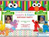 Sesame Street Photo Birthday Invitations Sesame Street Birthday Invitation Sesame Street Joint or