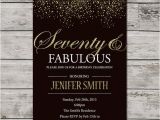 Seventy Birthday Invitations 70th Birthday Invitation for Women Printable Seventy and